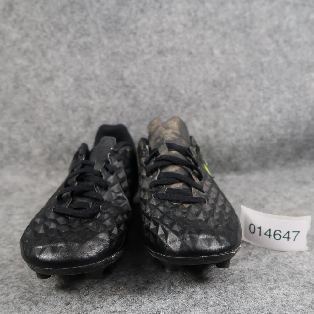 Nike Shoes Kids 2 Soccer Cleats Jr Tiempo Legend 8 Club MG Black Volt Lace Up - Picture 2 of 12